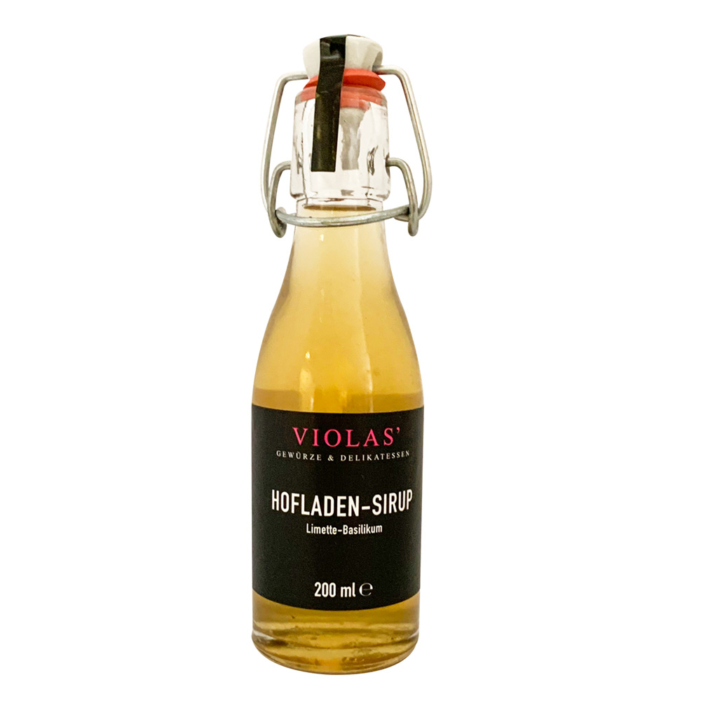 Hofladen-Sirup Limette-Basilikum