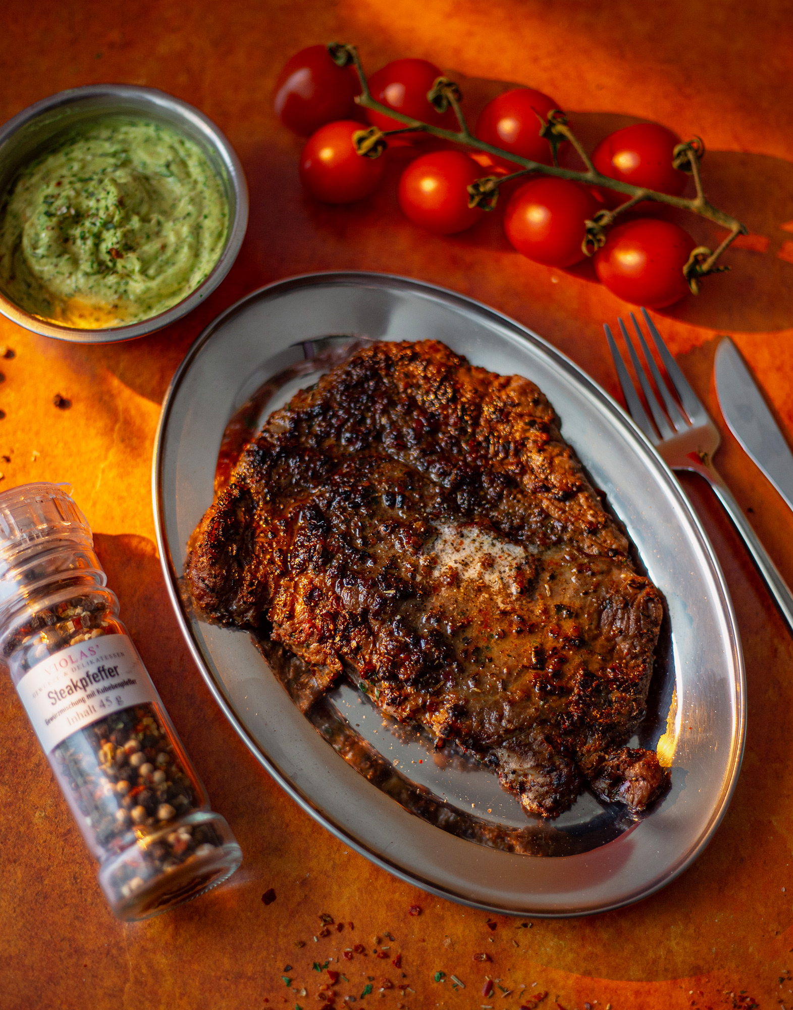 Steak mit BBQ Rub