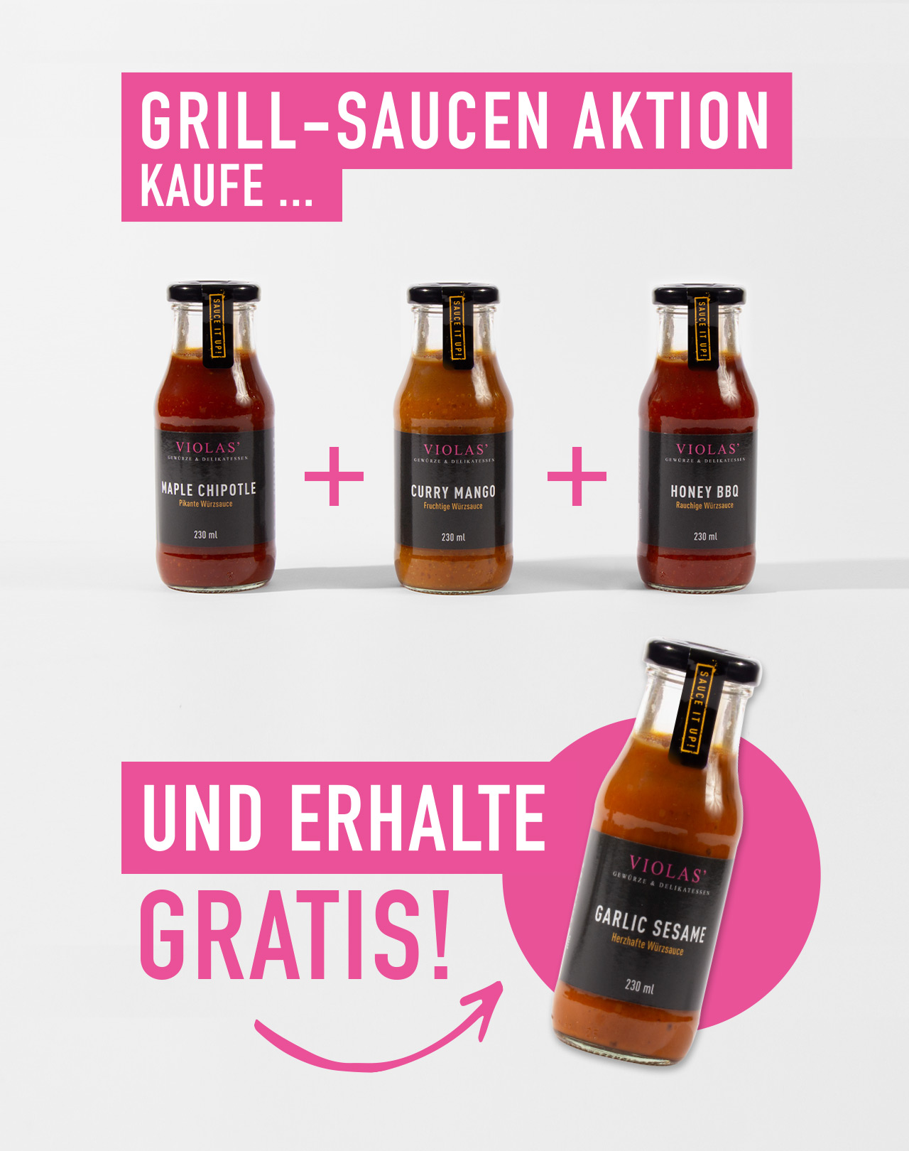 Grill-Saucen 4 für 3 Aktion