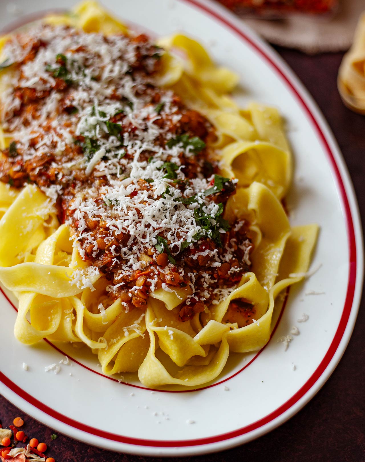 Linsenbolognese Arrabbiata