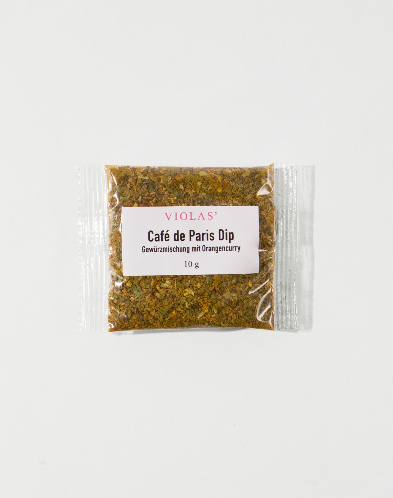 »Café de Paris Dip mit Orangencurry«, 10 g Gewürzzubereitung im Adventskalendertütchen VIOLAS